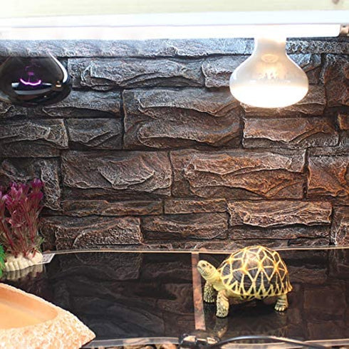 MQ Reptile Terrarium Heat Pad with LCD Digital Thermometer, 6 x 11in Power Adjustment Under Tank Heater Mat for Pets, Small Animals, Seedling, 7W